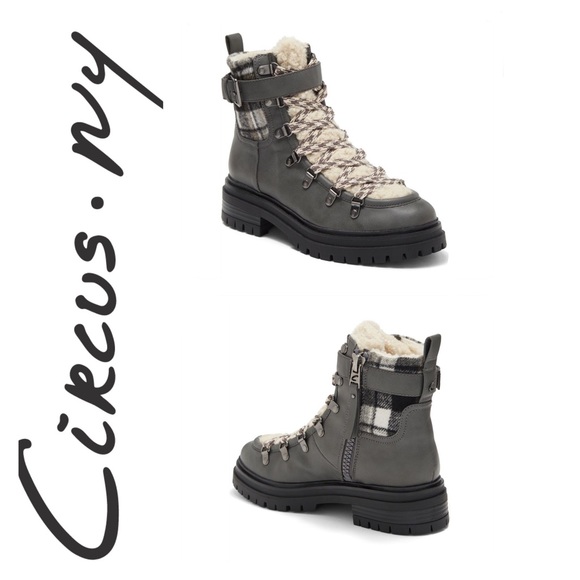 Circus NY Faux Shearling Lined Lug Boots